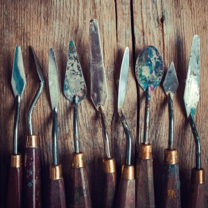 ペット 絵画・肖像画に使用する道具　ペインティングナイフ