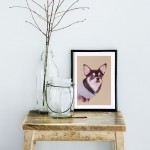 色鉛筆画犬イメージ画像
